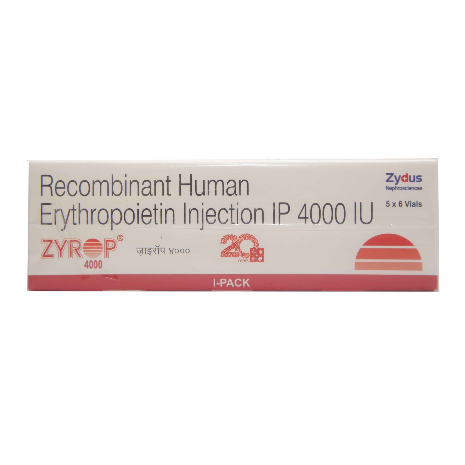 Zyrop 4000 IU (Recombinant Human Erythropoietin Alfa) Injection (Vial)