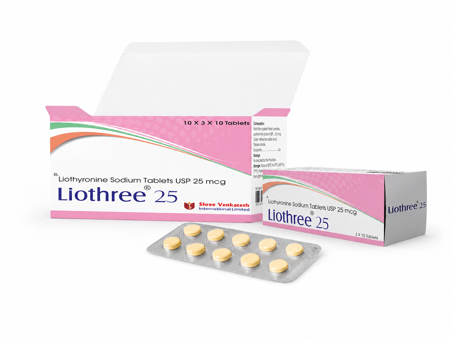 Liothree (Liothyronine Sodium 25mcg) Tablets: Verified Pharmaceutical Exporter from India | Bulk Supplier for USA, UK, Australia, Thailand, Singapore & Jamaica