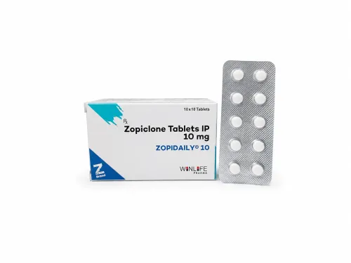 Zopidaily 10 mg (Zopiclone) Tablets Exporter from India to USA, UK, Australia, Singapore, Thailand