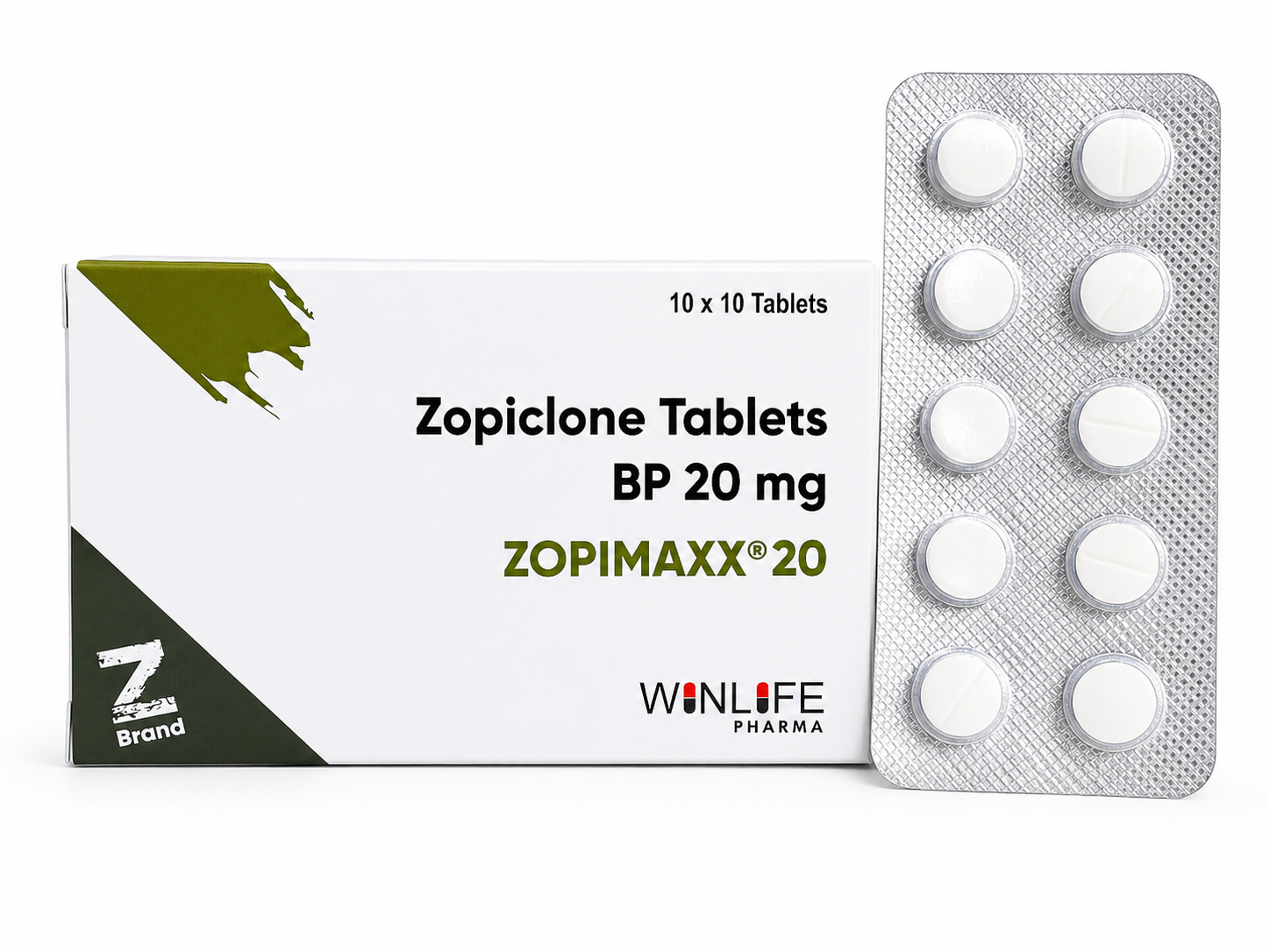 Zopimaxx 20mg Tablet Exporter from India | Global Wholesale Supply to Washington, London, Bangkok, Canberra, Singapore, & Kingston | Ernest Impex
