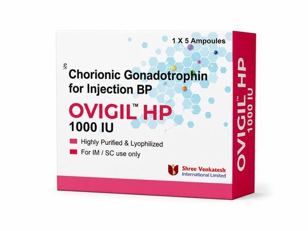 Ovigil 1000iu Chorionic Gonadotropin Injection Exporter from India to USA UK Australia Singapore Thailand Jamaica | Buy hCG Online Fertility Ovulation Support | Ernest Impex Global Medicine Logistics