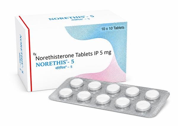 Norethis (Norethisterone 5mg) Tablets: Verified Pharmaceutical Exporter from India | Bulk Supplier for USA, UK, Australia, Thailand, Singapore & Jamaica