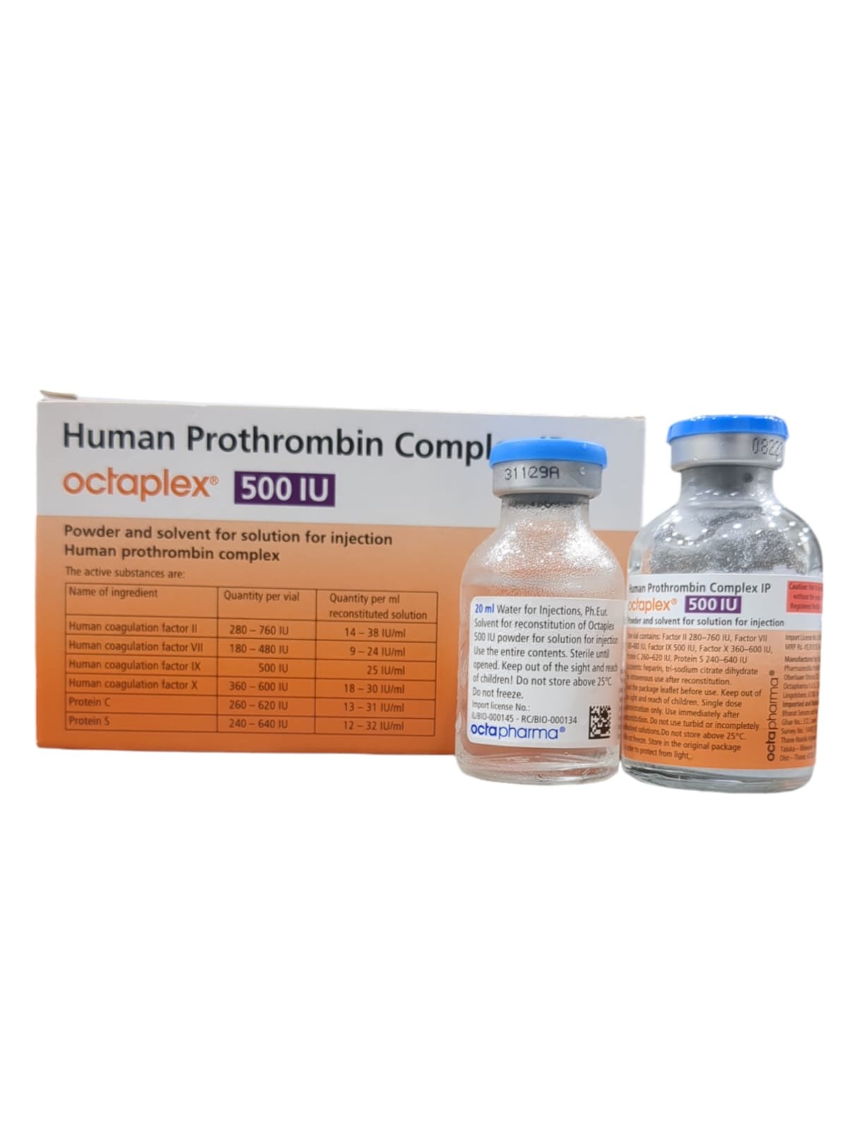 Octaplex 500IU (Human Prothrombin Complex) Injection