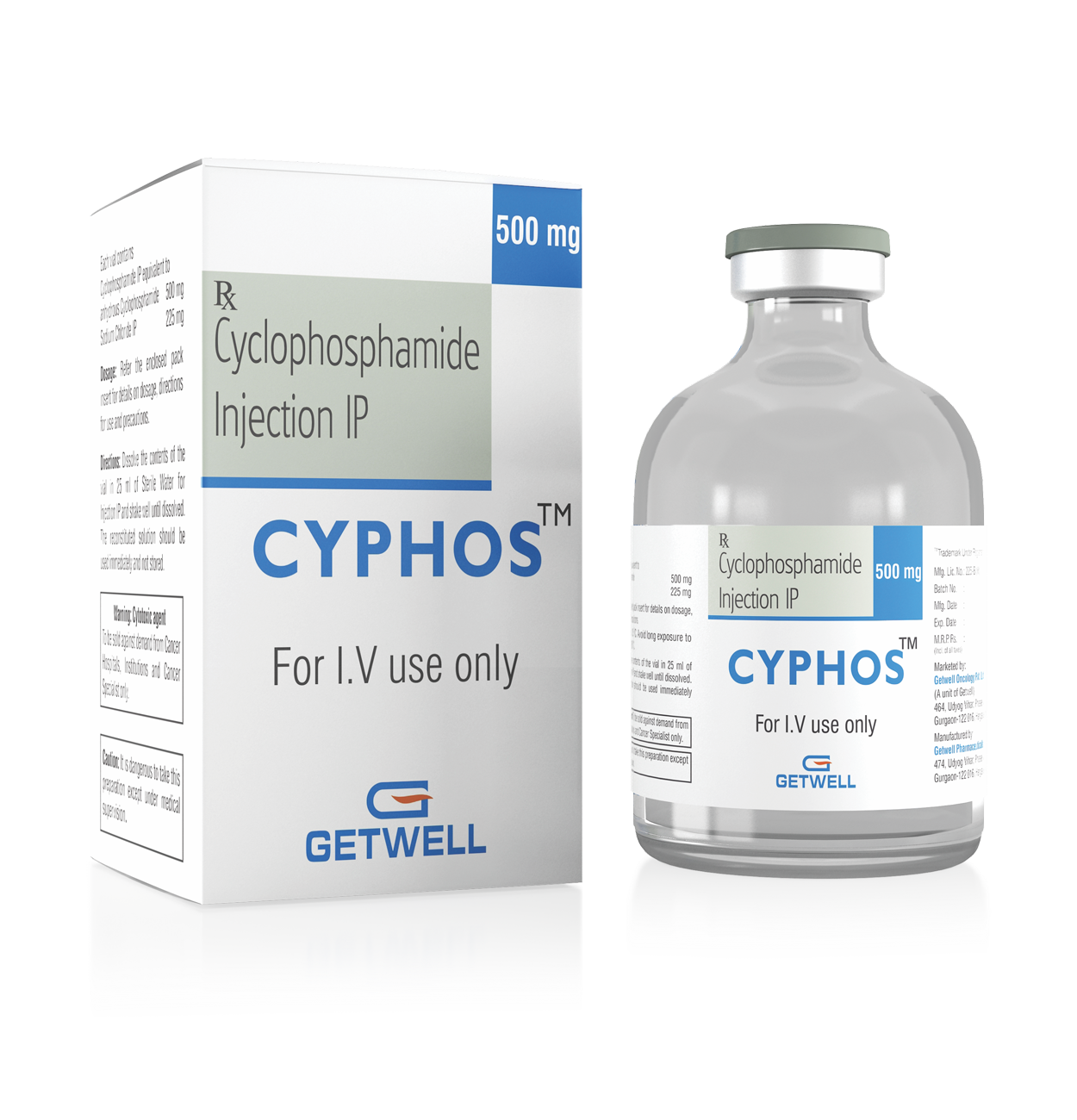 Cyphos 500mg (Cyclophosphamide) Injection
