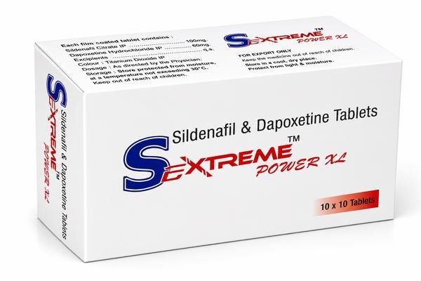 Sextreme Power XL Tablets (Sildenafil Citrate 100mg & Dapoxetine 60mg) | Global Men's Health Exporter: USA, UK, Thailand, Australia, Singapore, Jamaica | Ernest Impex