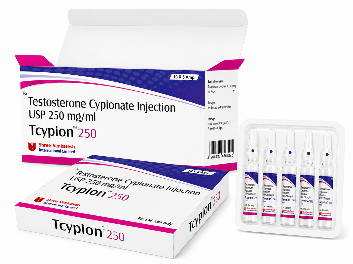 Testosterone Cypionate 250mg Injection Exporter from India to USA, UK, Australia, Singapore, Thailand, and Jamaica | Premium Pharmaceutical Hormone Supplier | Ernest Impex Global Medicine