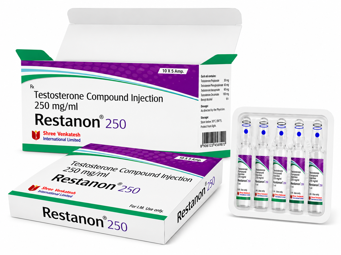 Testosterone Blend 250mg Injection Exporter from India to USA, UK, Australia, Singapore, Thailand, and Jamaica | Premium Pharmaceutical Hormone Supplier | Ernest Impex Global Medicine