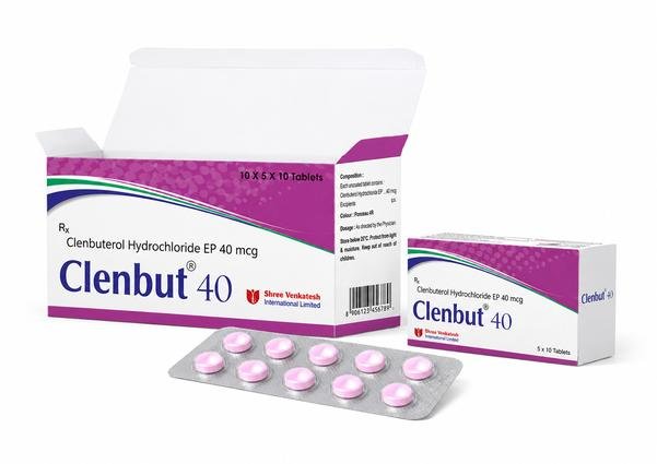 Clenbuterol Hydrochloride 40mcg Tablets Exporter from India to USA, UK, Australia, Singapore, Thailand, and Jamaica | Premium Pharmaceutical Adrenergic Agonist Supplier | Ernest Impex Global Medicine