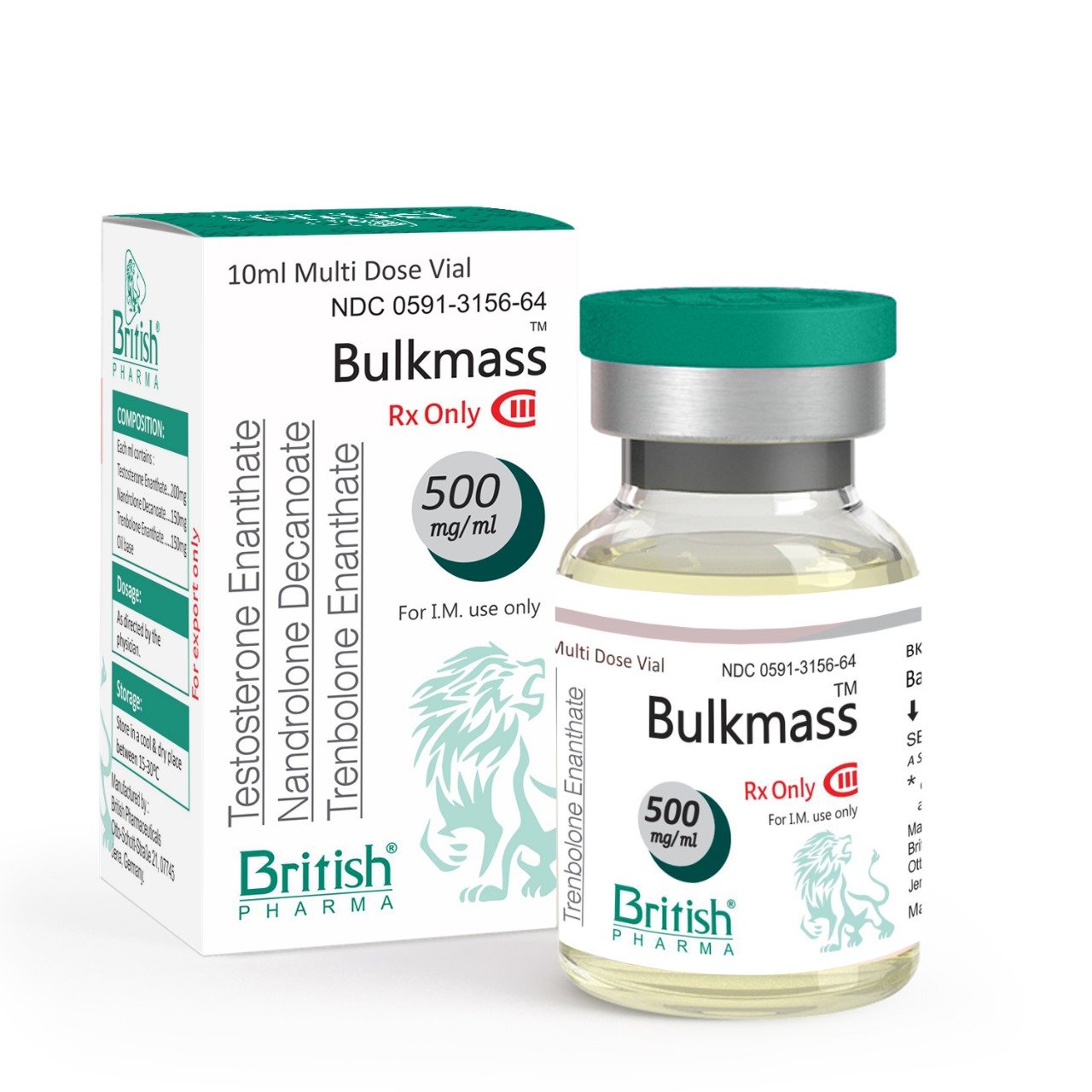 Bulkmass- 500 mg (estosterone Enanthate + Nandrolone Decanoate + Trenbolone Enanthate) Injection