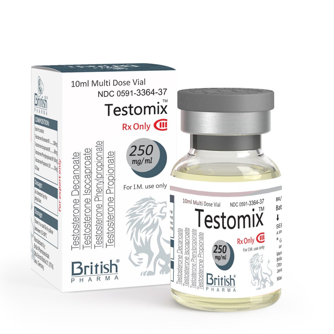 TestoMix 250 mg (Testosterone Propionate + Testosterone Phenylpropionate + Testosterone Isocaproate + Testosterone Decanoate) Injection