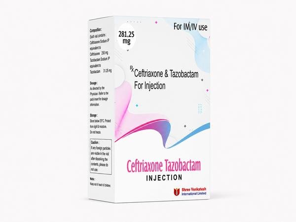 Ceftriaxone & Tazobactam 281.25mg Injection Exporter from India to USA, UK, Australia, Singapore, Thailand, and Jamaica | Premium Antibiotic Combination Supplier | Ernest Impex Global Medicine Logistics