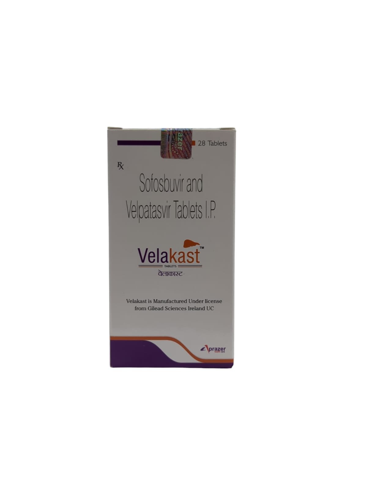 Velakast 400mg/100mg (Sofosbuvir + Velpatasvir Tablet