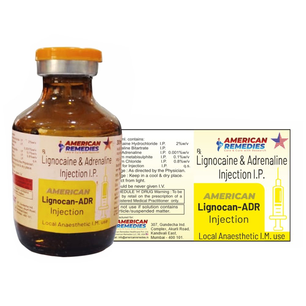 Lignocan-ADR (Lidocaine + Adrenaline) Injection