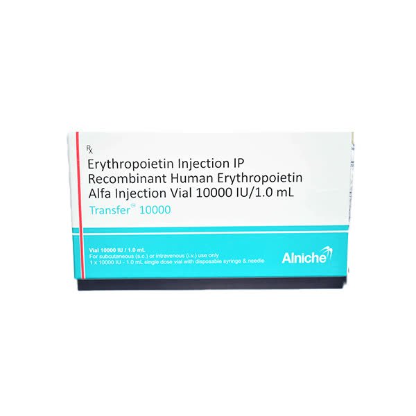 Transfer 10000 IU ( Recombinant Human Erythropoietin Alfa) Injection
