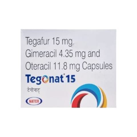 Tegonat (15mg Gimeracil+ Oteracil + Tegafur) Capsule