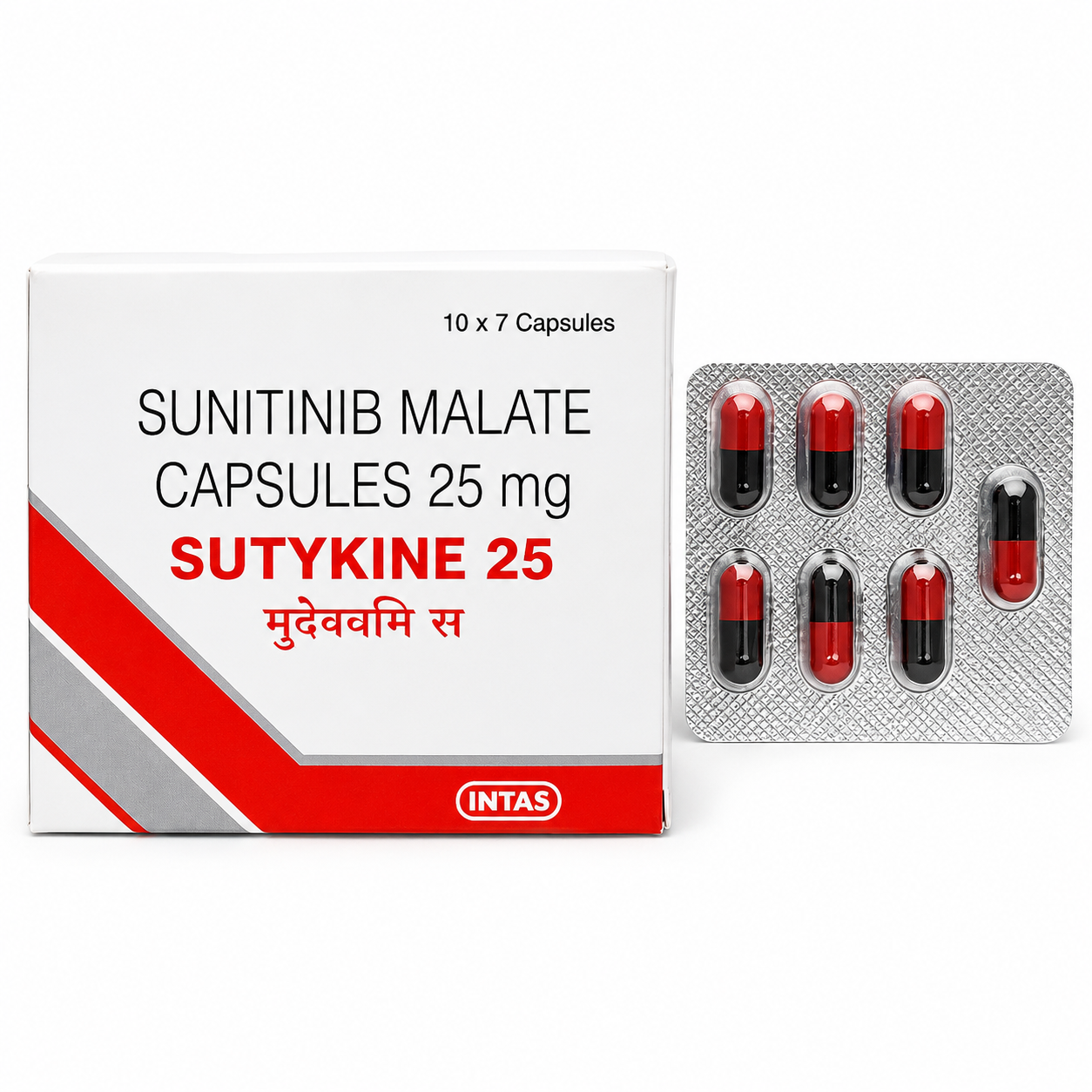 Sutykine 25mg Capsule Exporter from India | Bulk Sunitinib Supply to Washington, London, Bangkok, Canberra, Singapore, & Kingston | Ernest Impex