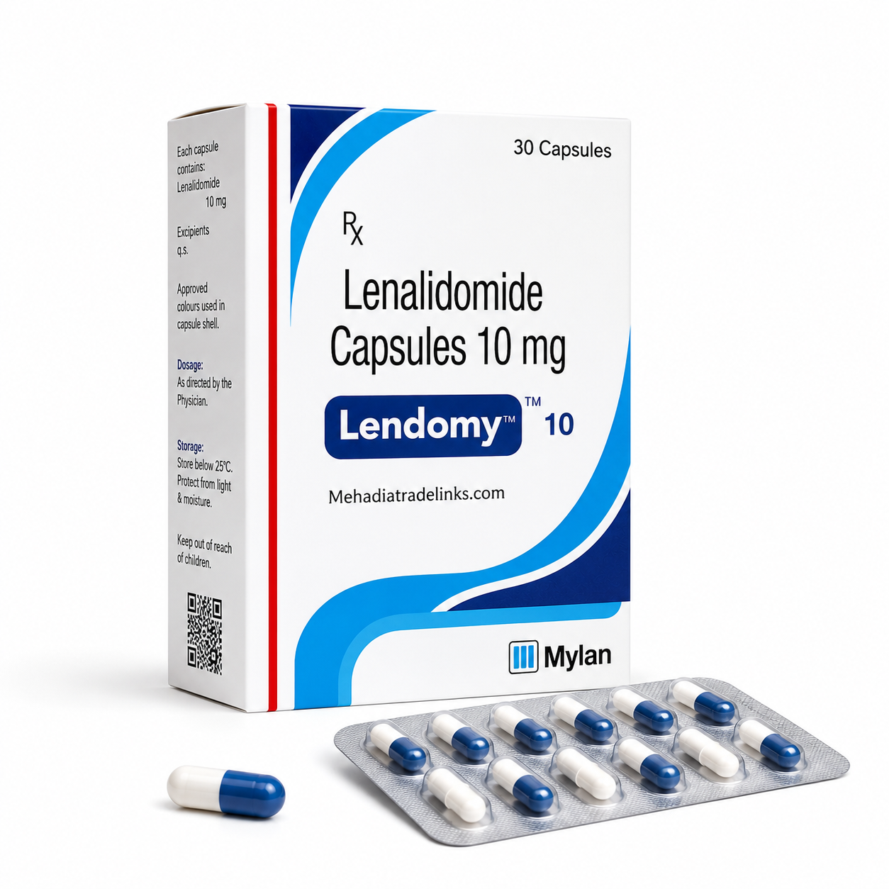 Lendomy 10mg Capsule Exporter from India | Bulk Lenalidomide Supply to Washington, London, Bangkok, Canberra, Singapore, & Kingston | Ernest Impex