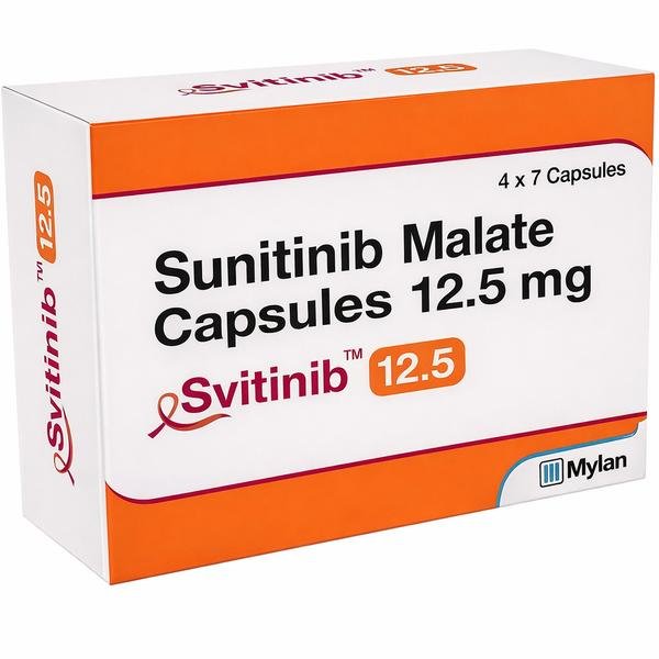 Svitinib 12.5mg Capsule (Sunitinib) | Global Oncology Exporter: USA, UK, Thailand, Australia,