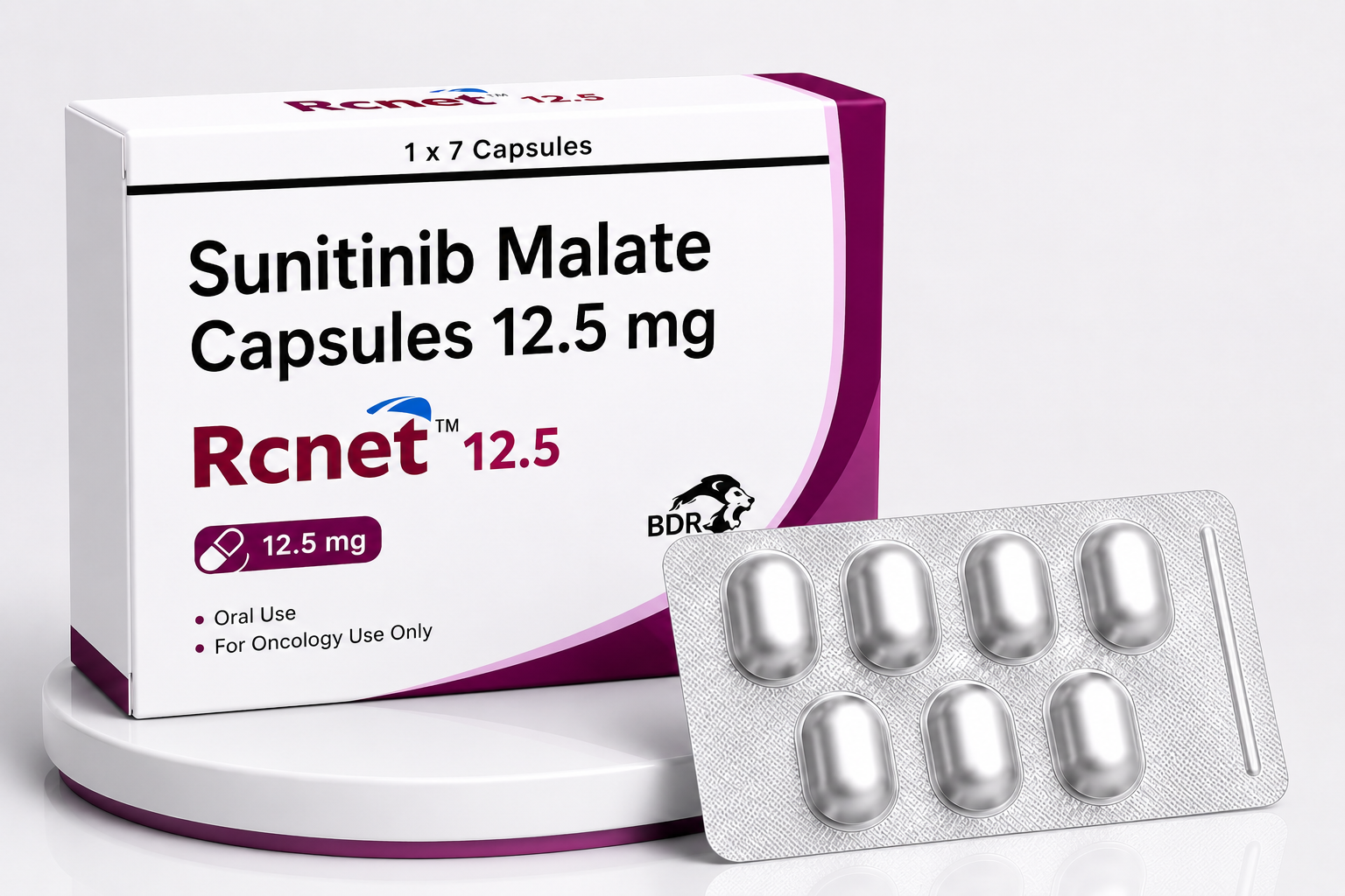 Rcnet 12.5mg Capsule (Sunitinib) | Global Oncology Exporter: USA, UK, Thailand, Australia,